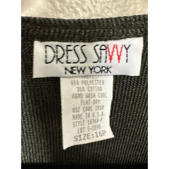 Dress Savvy Womens Green Blouse 16P Short sleeve vintage pullover polyester‎ - Picture 3 of 8